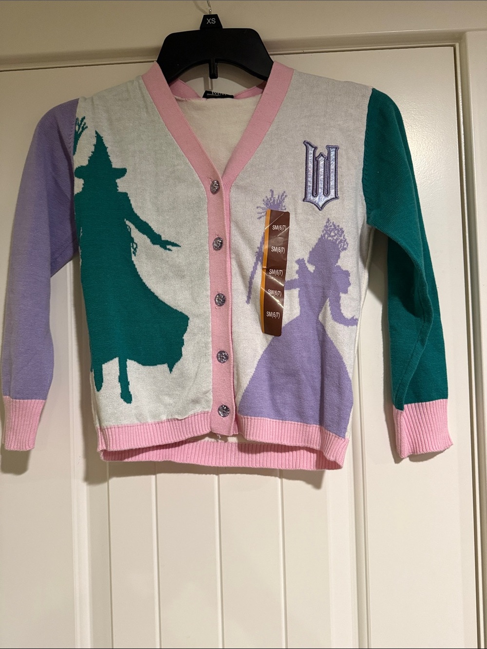 Whimsical Wicked Cardigan - Pink, Teal, Lavender